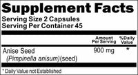 BUY 1 GET 2 FREE  Anise Seed 900mg 90 Capsules