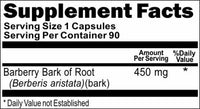 BUY 1 GET 2 FREE Barberry Bark of Root 450mg 90 Capsules