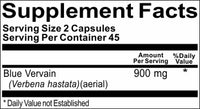 BUY 1 GET 2 FREE Blue Vervain 900mg 90 Capsules