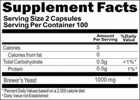 BUY 1 GET 2 FREE Brewers Yeast 1000mg 200 Capsules