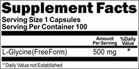 BUY 1 GET 2 FREE L-Glycine Free Form 500mg 100 Capsules