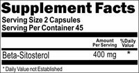 BUY 1 GET 2 FREE Beta Sitosterol 400mg 90 or 180 Capsules