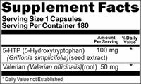 BUY 1 GET 2 FREE 5-HTP 100mg with Valerian Root 180 Capsules