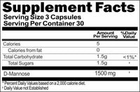 BUY 1 GET 2 FREE D-Mannose 1500mg 90 or 180 Capsules
