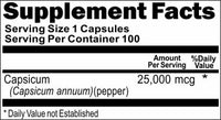 BUY 1 GET 2 FREE Capsicum 25,000mcg 100 Capsules