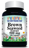 BUY 1 GET 2 FREE Brown Seaweed Extract 500mg 100 or 200 Capsules