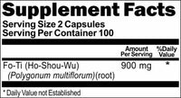 BUY 1 GET 2 FREE Fo-Ti Ho-Shou-Wu 900mg 200 Capsules