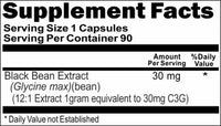BUY 1 GET 2 FREE Black Bean C3G Extract Equivalent 360mg 180 Capsules