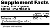 BUY 1 GET 2 FREE Berberine HCI 1000mg 90 or 180 Capsules