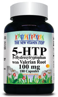 BUY 1 GET 2 FREE 5-HTP 100mg with Valerian Root 180 Capsules