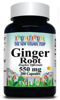 BUY 1 GET 2 FREE Ginger Root 550mg 200 Capsules