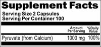 BUY 1 GET 2 FREE Pyruvate 1000mg 200 Capsules