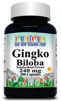 BUY 1 GET 2 FREE Ginkgo Biloba Standardized Extract 240mg 200 Capsules
