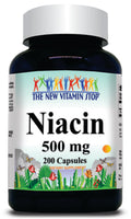 BUY 1 GET 2 FREE Niacin 500mg 200 Capsules