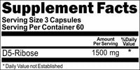 BUY 1 GET 2 FREE D5-Ribose 1500mg 180 Capsules