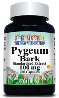 BUY 1 GET 2 FREE Pygeum Bark Standardized Extract 100mg 200 Capsules