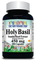 BUY 1 GET 2 FREE Holy Basil Standardized Extract 450mg 100 or 200 Capsules