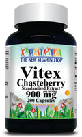 BUY 1 GET 2 FREE Vitex Chasteberry Standardized Extract 900mg 200 Capsules