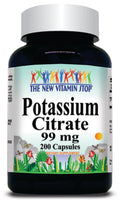 BUY 1 GET 2 FREE Potassium Citrate 99mg 200 Capsules