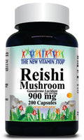 BUY 1 GET 2 FREE Reishi Mushroom 900mg 100 or 200 Capsules 1 or 3 Bottle Price