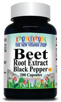 BUY 1 GET 2 FREE Beet Root Extract Black Pepper Equivalent 3000mg 200caps