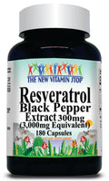 BUY 1 GET 2 FREE Resveratrol Extract Black Pepper Equivalent 3000mg 180 Capsules