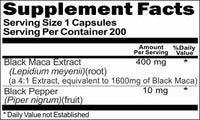 BUY 1 GET 2 FREE Black Maca Extract Black Pepper Equivalent 1600mg 200 Capsules
