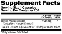BUY 1 GET 2 FREE Black Maca Extract Equivalent 1600mg 200 Capsules