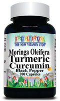 BUY 1 GET 2 FREE Moringa Oleifera Turmeric Curcumin Black Pepper  200caps