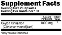BUY 1 GET 2 FREE Ceylon Cinnamon 1000mg 200caps