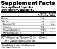 BUY 1 GET 2 FREE KETO MCT 1000mg 200 Capsules