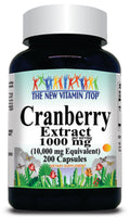 BUY 1 GET 2 FREE Cranberry Extract Equivalent 10,000mg 200 Capsules