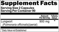 BUY 1 GET 2 FREE Lungwort 900mg 180 Capsules