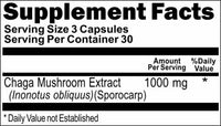 BUY 1 GET 2 FREE Chaga Mushroom Extract 1000mg 90 or 180 Capsules