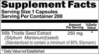 BUY 1 GET 2 FREE Milk Thistle Extract 250mg 200 Capsules