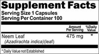 BUY 1 GET 2 FREE Neem Leaf 475mg 100 Capsules