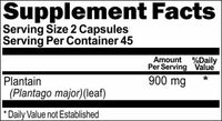 BUY 1 GET 2 FREE Plantain 900mg 90 Capsules