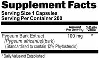 BUY 1 GET 2 FREE Pygeum Bark Standardized Extract 100mg 200 Capsules