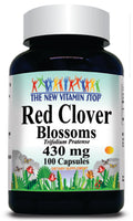 BUY 1 GET 2 FREE Red Clover Blossoms 430mg 100 Capsules