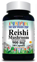 BUY 1 GET 2 FREE Reishi Mushroom 900mg 100 or 200 Capsules 1 or 3 Bottle Price