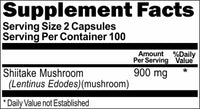 BUY 1 GET 2 FREE Shiitake Mushroom 900mg 200 Capsules 1 or 3 Bottle Price