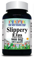 BUY 1 GET 2 FREE Slippery Elm Bark 900mg 100 Capsules