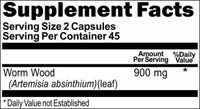 BUY 1 GET 2 FREE Worm Wood 900mg 90 Capsules