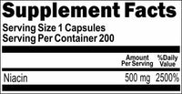 BUY 1 GET 2 FREE Niacin 500mg 200 Capsules