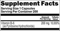 BUY 1 GET 2 FREE B-6 200mg 200 Capsules