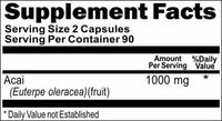 BUY 1 GET 2 FREE Acai 1000mg 180 Capsules