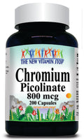 BUY 1 GET 2 FREE Chromium Picolinate 800mcg 200 Capsules