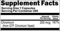 BUY 1 GET 2 FREE GTF Chromium 200mcg 200 Capsules