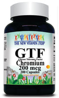 BUY 1 GET 2 FREE GTF Chromium 200mcg 200 Capsules