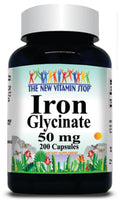 BUY 1 GET 2 FREE Iron Glycinate 50mg 200 Capsules